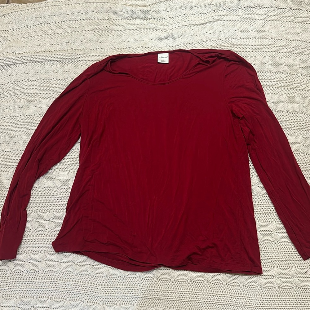 Soma red pajama shirt